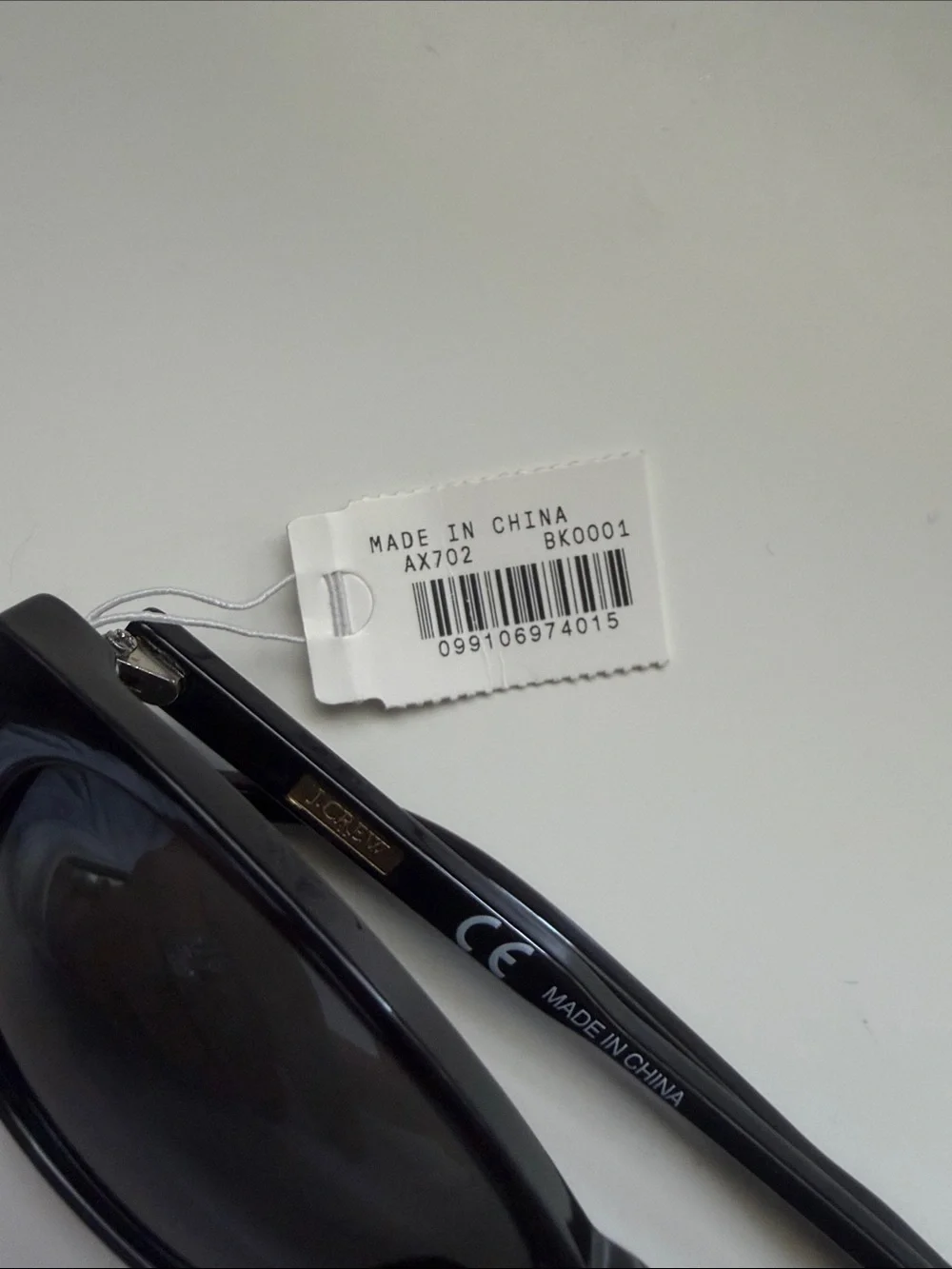J. Crew Black Wayfarer-Style Sunglasses